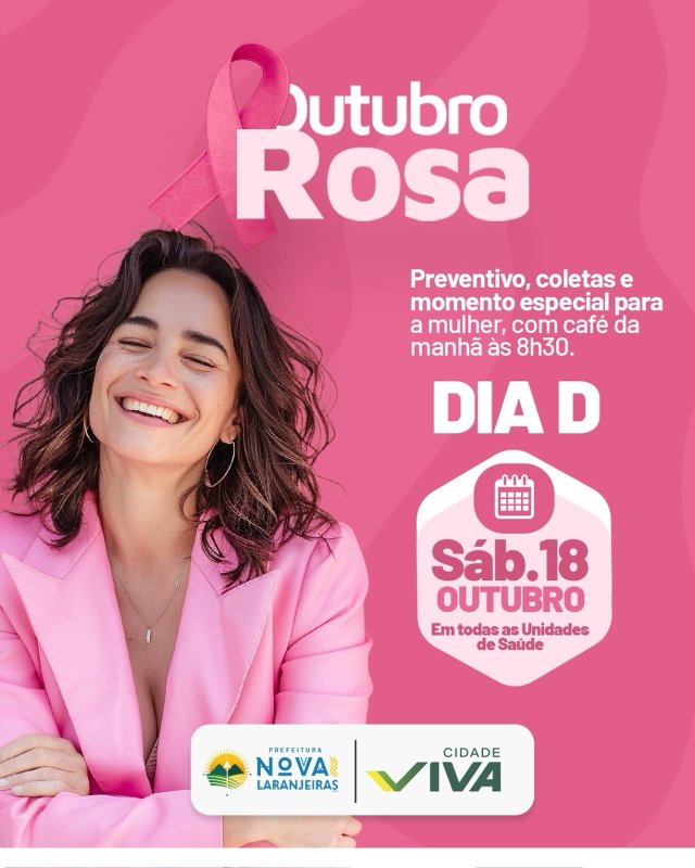 Dia D de Saúde acontece neste sábado em todas as unidades de Nova Laranjeiras